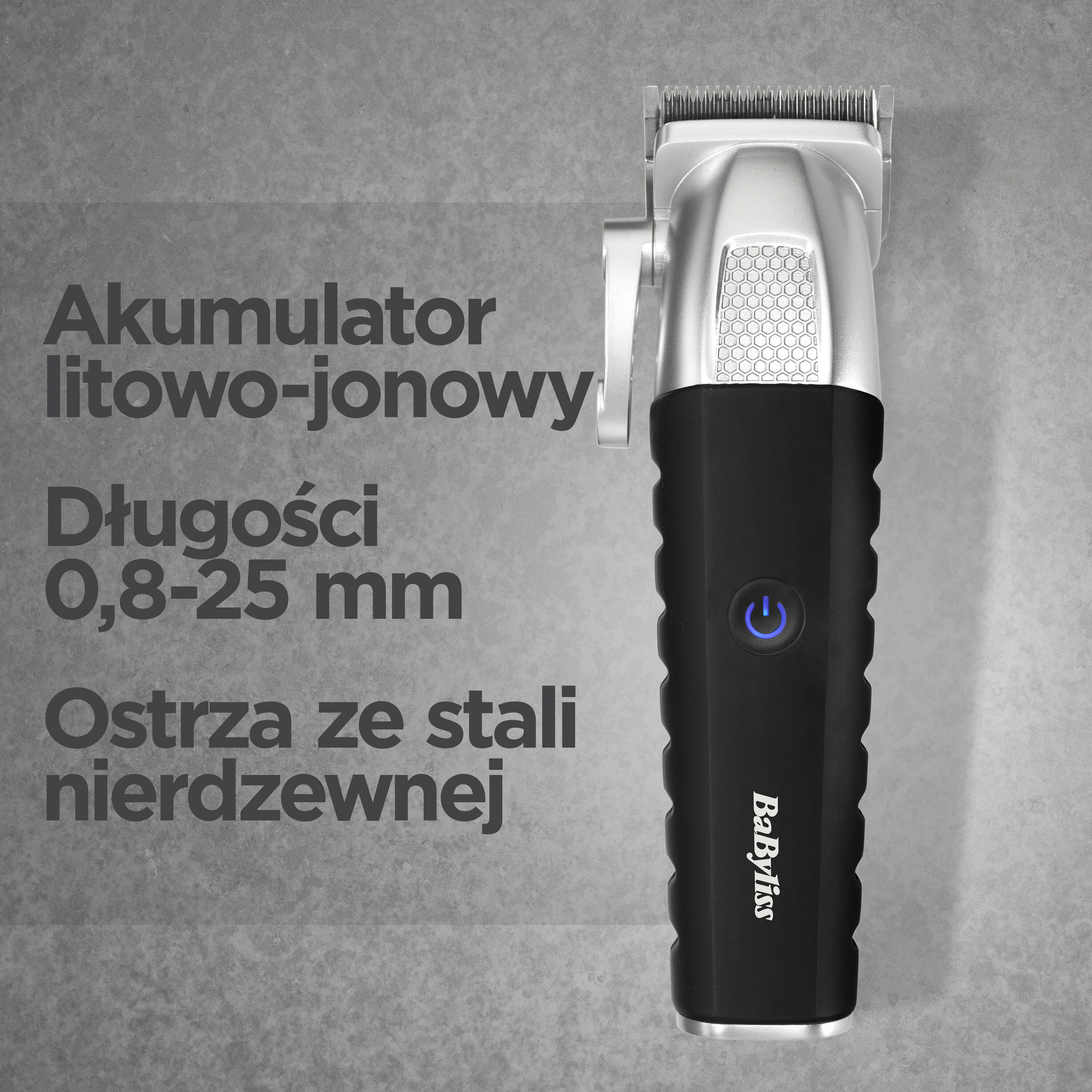 Akumulator litowo-jonowy, Długości 0,5-25 mm, Ostrza ze stali nierdzewnej